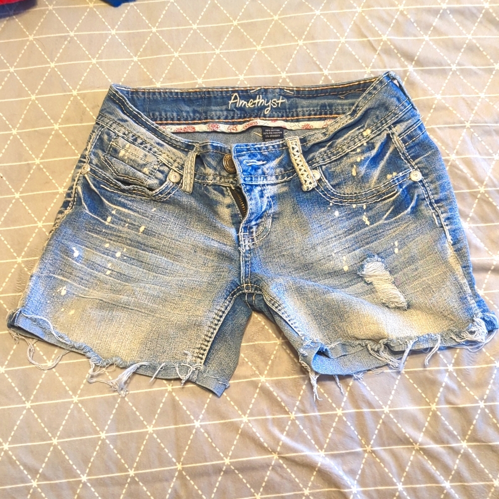 Amethyst Distressed Shorts